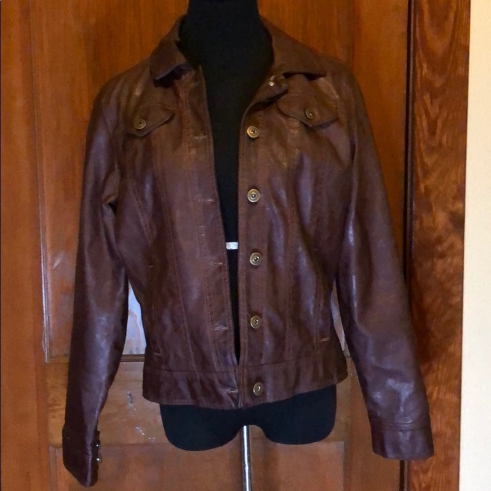 Faux leather jacket